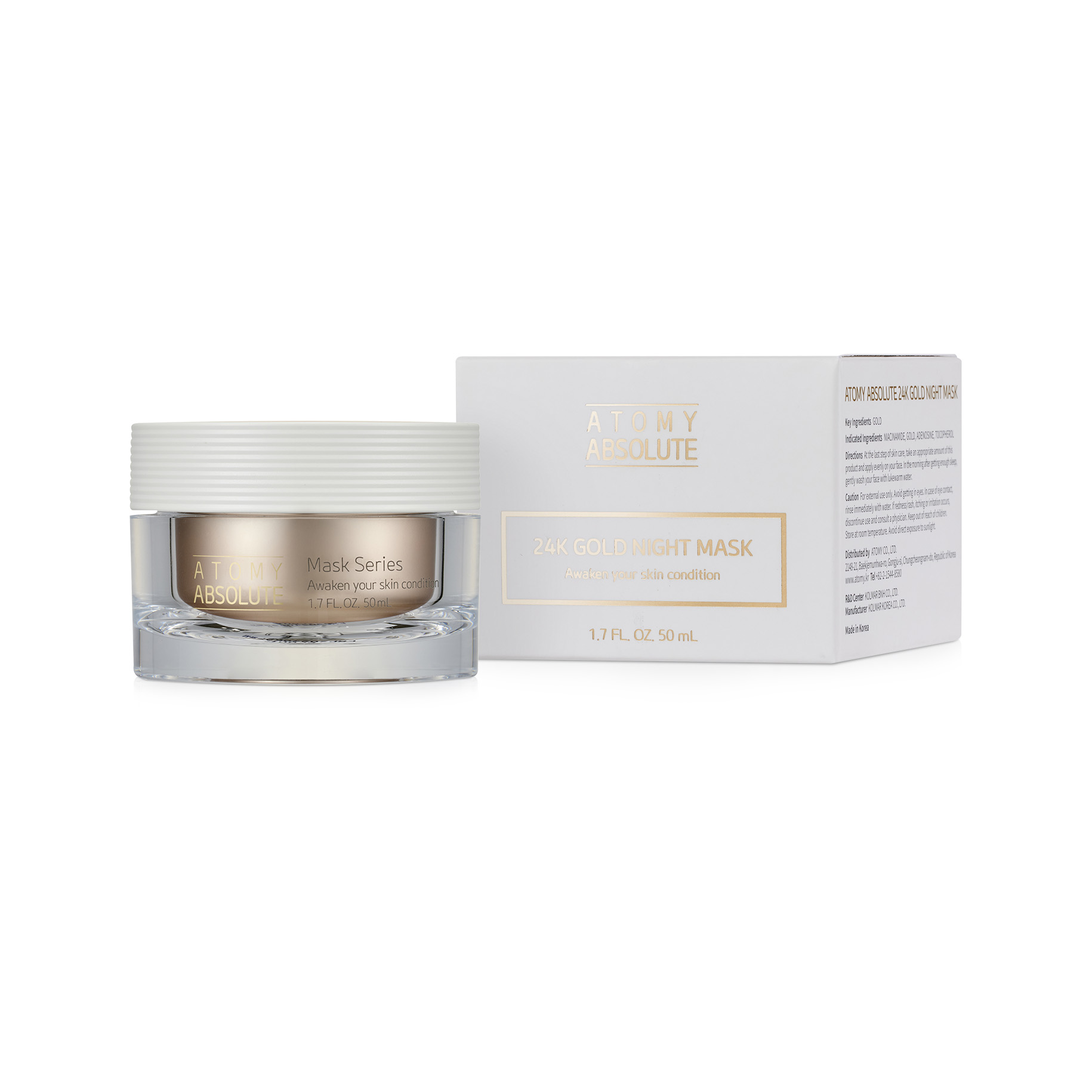 Mascarilla Nocturna Antiarrugas de Oro de 24K | Atomy Colombia