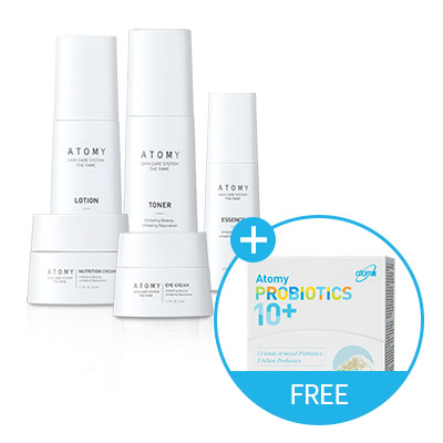 Skin Care System THE FAME +  Probiotics 10+ 60 Sac | Atomy Philippines