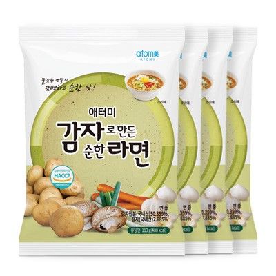 Potato Ramen Mild (4 packs) | Atomy Canada 