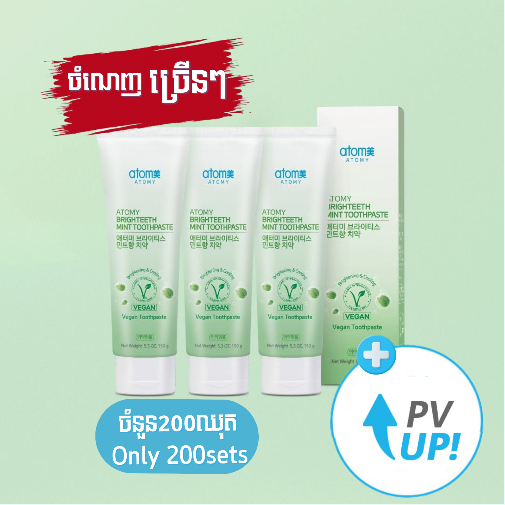 Atomy Brighteeth Mint Toothpaste 150g*1set