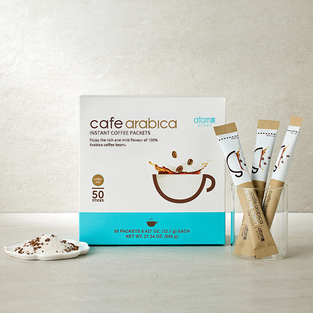 កាហេ្វអារ៉ាប៊ីកាអាតូមី / Atomy Cafe Arabica *1Box (50 sticks)