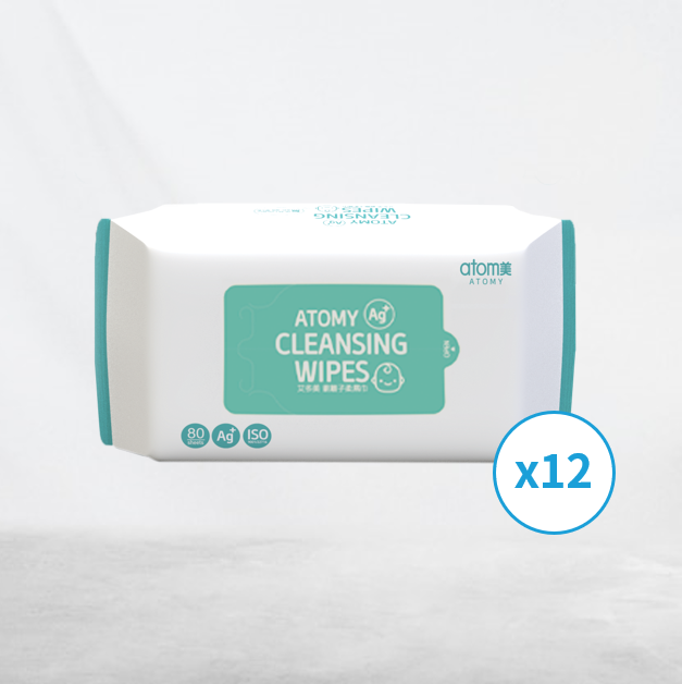 Atomy Ag+ Cleansing Wipes 80 Sheets (12 Packs) | Atomy Singapore